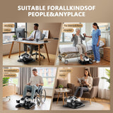 LVPIMAN Large Size Under Desk Elliptical Machine,Electric Leg Exerciser for Seniors,12 Adjustable Speeds&12 Modes with Remote Control,Elastic Rope,Manual&Auto Mode for Home Office