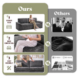 FORTEVA 78in Loveseat Sofa, Cloud Couch for Living Room, Dark Grey