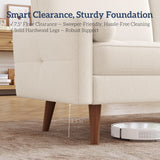 HIFIT 57" Loveseat Sofa Couch, Modern Chenille Couch for Living Room, Beige