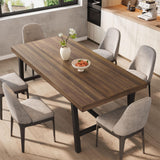 Long Large Kitchen Table with Sturdy Metal Frame, Rectangular Counter for Dinner, Kitchen, Dining Room