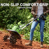 STEELITE 2x20V Battery Powered Tiller, 360 RPM Cordless Tiller, 9-inch Tilling Width and 7-inch Depth Portable Rotary Tiller, 400W Powerful Motor, Total 4.0Ah (2×2Ah) Battery & 1 Charger Included