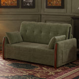 NessCarsti 62.9" Convertible Pull Out Sofa Bed Couch with Hidden Storage