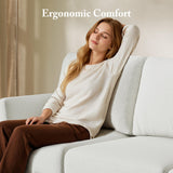 Busaurus 3 Seater Sofa Couch with Deep Seats, 89" Mid Century Modern Upholstered Sofa with Armrests, Comfy Couches for Living Room, Bedroom, Apartment and Office (Linen Beige)