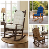 Rocking Chair Cushions Set - Non-Slip Adirondack Chair Cushions with Ties Indoor