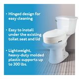 Raised Toilet Seat, Adds 3.5 Inches of Height to Toilet Carex
