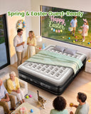 OhGeni Cal King Air Mattress with Built in Pump, 18" Tall Inflatable Blow Up Bed, Luxury Comfort for People(190CM Height), Keep Feet from Dangling, Colchon inflables, Ideal Alternative to a Bed