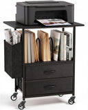 22IN Mobile Filing Cabinet, Rolling File Cabinet with Fabric Drawers