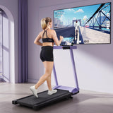 DeerRun Foldable Treadmill for Home with 6% Manual Incline & Handlebar
