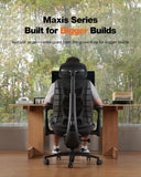 LiberNovo Maxis Manual Big and Tall Ergonomic Office Chair, Graphite 52cm