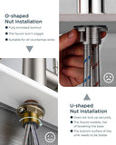 FORIOUS Touchless Waterfall Kitchen Faucets, Brushed Nickel Kitchen Sink Faucet with Pull Down Sprayer, Stainless Steel Modern Contemporary Kitchen Faucet Hands-Free for Laundry Bar Rv Farmhouse