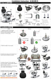 Lilfurni Vintage Barber Chair for Hairdressers Heavy Tattoo Shampoo Beauty Salon Equipment(Black)