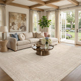 Nakagishi Neutral 12x15 Area Rugs for Living Room Washable, Beige
