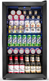 Feelfunn 3.2 Cu.Ft Mini Fridge with Glass Door - 126 Can Beverage Refrigerator Cooler for Drink Beer Wine Soda, Small Fridge for Bedroom Office Bar Dorm, 4 Adjustable Shelves, Black