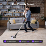 Comvtu Cordless Vacuum Cleaner for Home, 80,000PRM Powerful 4 in 1 Lightweight Stick Vacuum with 2 Adjustable Suctions, 2600mAh Rechargeable Vacuum Cleaners,Max 40 Mins Runtime (Deep Purple)