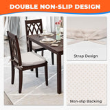 Chair Cushions for Dining Chairs, D-Shaped Seat Cushions with Removable Washable Cover and Ties