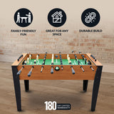 Hathaway 54-Inch Hurricane Foosball Table for Family Game Rooms with Light Cherry Finish, Analog Scoring and Free Accessories