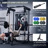 MAJOR FITNESS Drone3 Power Rack, 2500lbs Multi-Function Home Gym Squat Rack with Dual Pulley System, Pull-Up Bar & J-Hooks, Heavy-Duty Steel Frame for Maximum Stability & Strength Training