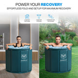 Zennest Foldable Portable Bathtub for Adults – 2-in-1 Hot & Cold Plunge, 105-Gal Large Capacity Collapsible Bathtub Adult, 6-layer Insulated Portable Soaking tub - Space-saving Design