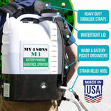 M4 Battery Powered Backpack Sprayer with 15ft Hose & Spray Pistol
