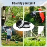 Bessport 8 Pack AF-100 String Trimmer Replacement Spool Fit for Black+Decker, 30ft 0.065" Trimmer Line Autofeed Weed Eater String Compatible with Black+Decker Weed Wacker (6 Spools+2 Caps)