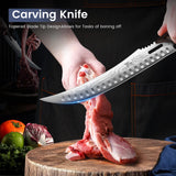 SYOKAMI Butcher Knife Set, 3 PCS Kitchen Knives Set for Cutting, Meat Cleaver Chef Knife Set, Japanese Style High Carbon Steel Knives Set, Chopping & Slicing & Boning for Home and BBQ, Ideal for Gift
