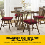 Cushions for Dining Chairs, Soft and Comfortable Textured Foam Kitchen Chair Pads with Ties and Non-Slip Backing