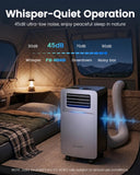 FO-KOKO 5200 BTU Portable Camping Air Conditioner, 4-in-1 Quiet Small AC Unit with 400W Low Power, Windowless AC for Tent, RV, Truck, Van, Car, Garage, Indoor & Outdoor Use(Silver)