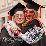 Oseew 2027 Silver Class Women Graduation Ring High School College