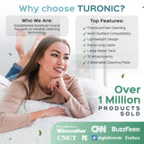 Turonic ST3 10-in-1 Steam Mop - 1500W Floor Steamer with Detachable Handle, 110°C Steam, 25-Min Runtime, Handheld Cleaner for Tile, Grout, Hardwood, Carpet, Upholstery, Chemical-Free Cleaning