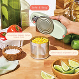 Automatic Electric Can Opener, Hands Free One Touch Operation with Smooth Edge Cutting, Battery Powered Cordless Can Opener with Magnetic Lid Lift for Kitchen Use (Sage Green)