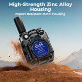 OMIZN M10 4G POC Walkie Talkie with SIM Card Included, Nationwide Push to Talk Radio with AES256 Encryption, AI Noise Reduction, SOS Alert for Business, Security & Warehouse Communication, 2 Pack FBM