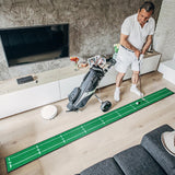 Ponsonbay Golf Putting Mat Indoor & Outdoor Professional Golf Practice Putting Green Mat with Distance Marker Anti Slip Backing Golf Training Accessories Portable Matt