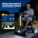 SKRT Mobility Scooters for Seniors, 15 Miles Electric Powered Mobility Scooter, Integrated Foldable Mobility Scooter 300lbs Capacity, Handicap Scooters for Adults, Elderly, for Travel (Grey)