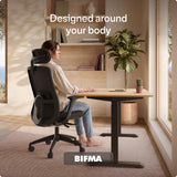 Desktronic Ergonomic Office Chair — Adjustable Desk Chair with Lumbar Support, Headrest, Armrests, Breathable Mesh Back, Height Adjustment, Comfortable Home Office Chair for Long Hours