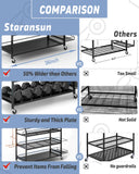 Staransun Staransun Weight Rack for Dumbbells - Widened Home Gym Storage Rack - Dumbbell Rack with 4 Flexible Wheels and Unique Storage on Both Sides Staransun