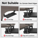 BONTEC Under Desk Keyboard Tray, Pull-Out Keyboard & Mouse Platform