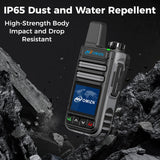 OMIZN G3 4G LTE Walkie Talkie, No Monthly Fee, AES-256 Encryption, Nationwide & Worldwide Push-to-Talk Radio, Preloaded SIM Card, 8000mAh Rechargeable Battery, Grey 3 Pack