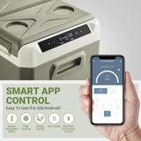BODEGACOOLER 12 Volt Car Refrigerator, 34Quart (32L) Car Fridge Dual Zone, 12V Portable Freezer APP Control, RV Car Cooler