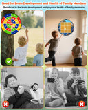Carnival Games Set, Outdoor Giant Tic Tac Toe Games, Soft Plastic Cones Bean Bags Ring Toss Game Combo Set, 26" Dart Board with Sticky Balls for Kids Adults Family Indoor Lawn Yard Birthday Party