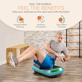 Lifepro Rumblex 4D Curved Vibration Plate Exercise Machine — Triple Motor, 7 Modes & 60 Speeds Vibrating Platform Machine — Full Body Vibration Plate for Lymphatic Drainage & at Home Workout