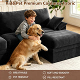 142" Modular Sectional Sofa Boneless Couch with Storage