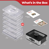 Magic Mill Food Dehydrator Machine | 5 Stackable Stainless Steel Trays, 48H Digital Adjustable Timer & Temperature Control Upto 167° Electric Dryer & Preserver for Jerky, Fruit, Dog Treats & Much More
