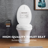 VIVOHOME Smart Heated Bidet Toilet Seat with Self-Cleaning Nozzle for Rear and Front Cleansing, Warm Air Dryer with Adjustable Temperature Settings, Soft Close Lid, Nightlight