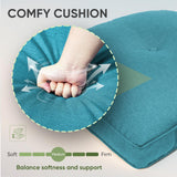 moosprr Outdoor Cushion Set of 4, Waterproof Outdoor Seat Cushions 25x22, Patio Chair Cushions for Outdoor Furniture, Couch Cushion Replacement, Include 4 Back & 4 Seat Cushions, Cyan Blue