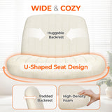 Chair with Wheels, Armless Cross Legged Office Desk Chair, Wide Comfy Vanity Rolling Swivel Orange Factory