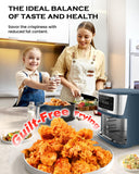 Nuwave Brio Plus 6-in-1 Air Fryer, 7-Qt Large Capacity, 50°F–400°F Precise Temp Control, Non-Toxic PFAS-Free Nonstick, Air Fry, Bake, Roast