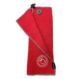 Ghost Golf Magnetic Towel (Greenside) - Premium Ultra-Absorbent Microfiber Golf Towel- 18" x 18" (Red)