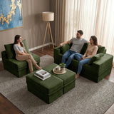 NABUMI 107'' Modular Sectional Sofa, Deep Seat Boneless Couch with Storage