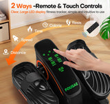 Under Desk Elliptical Machine, Upgraded 6 Adjustable Resistance &15 Speeds Electric Elliptical Leg Exerciser while Sitting for Seniors with Forward & Reverse Direction, Touch Screen and Remote Control