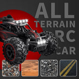Carox Remote Control Car, 2.4GHz 25KM/H High Speed RC Car, 1:18 Off-Road Monster Truck with LED Lights and 1800mAh Rechargeable Battery – Ideal Gift for Boys 6+